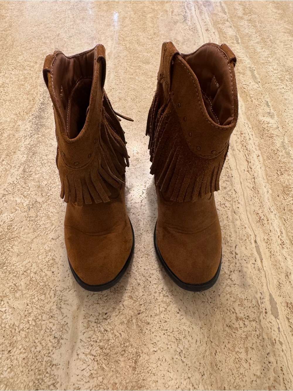 Fringe Suede Western Boots — - Picture 4 of 6
